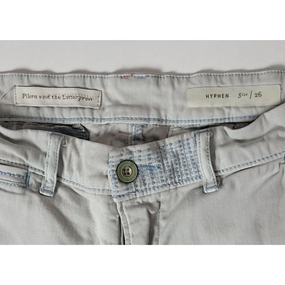 Pilcro Hyphen Womens Light Blue Cotton Casual Shorts Size 26